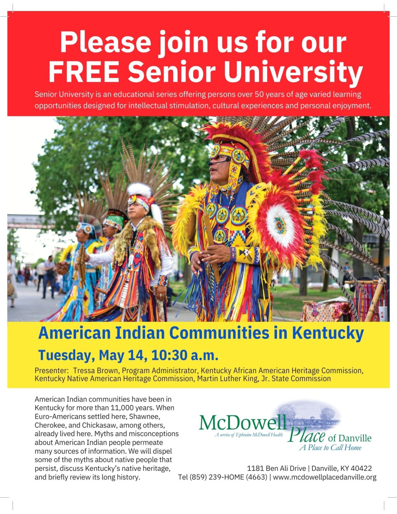 Senior University: American Indian Communities in Kentucky - McDowell ...